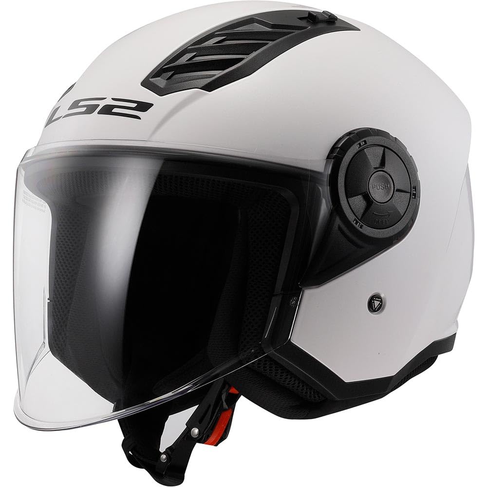 LS2 Motorcycle Helmet - Open Face OF562 - Airflow Gloss White - S