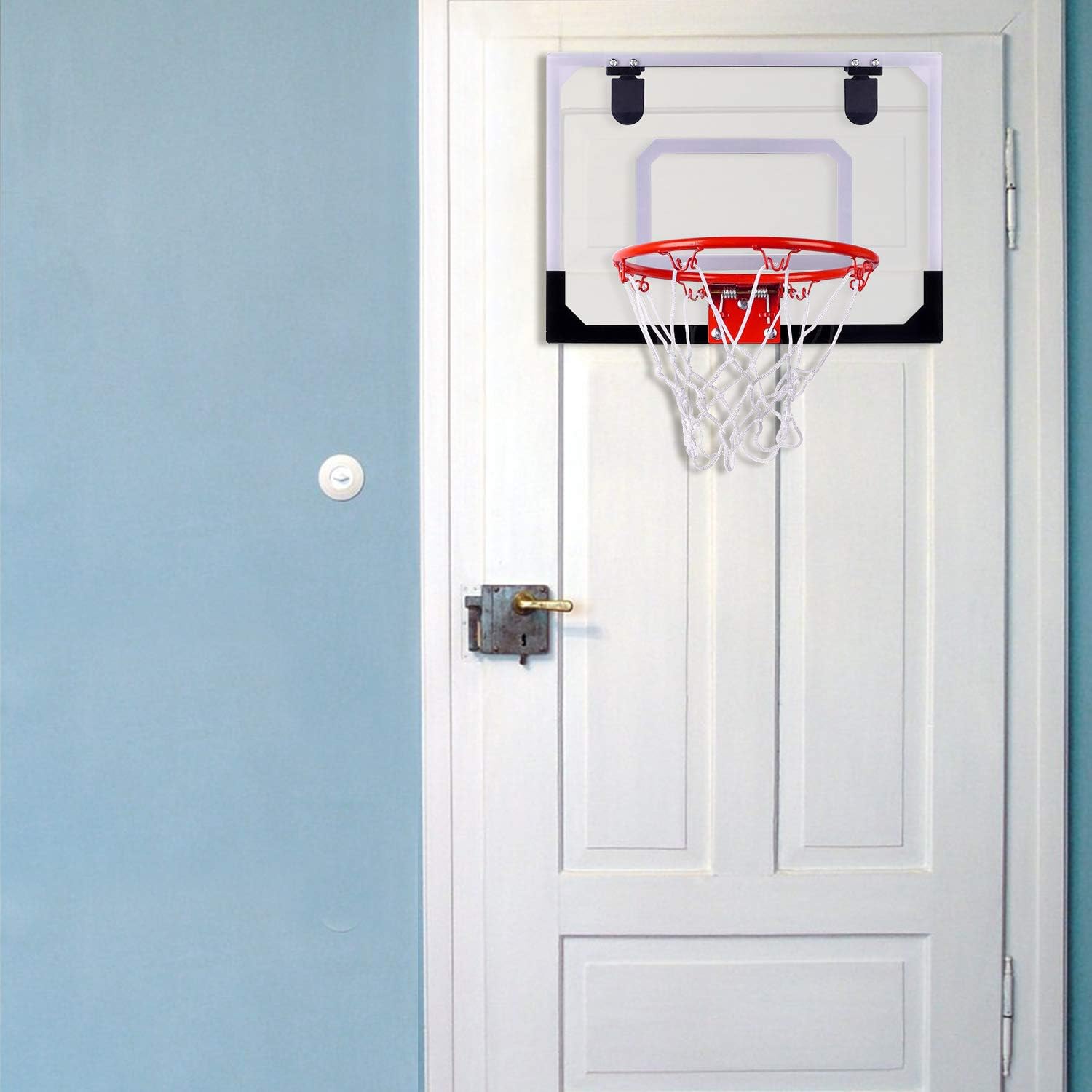 Fowecelt Mini Hoop, Over The Door Basketball Hoop Set for Door Wall Room with 3 Balls, Toy Basketball Hoop for Kids Teens Boys Girls(16" x 12") : Sports & Outdoors