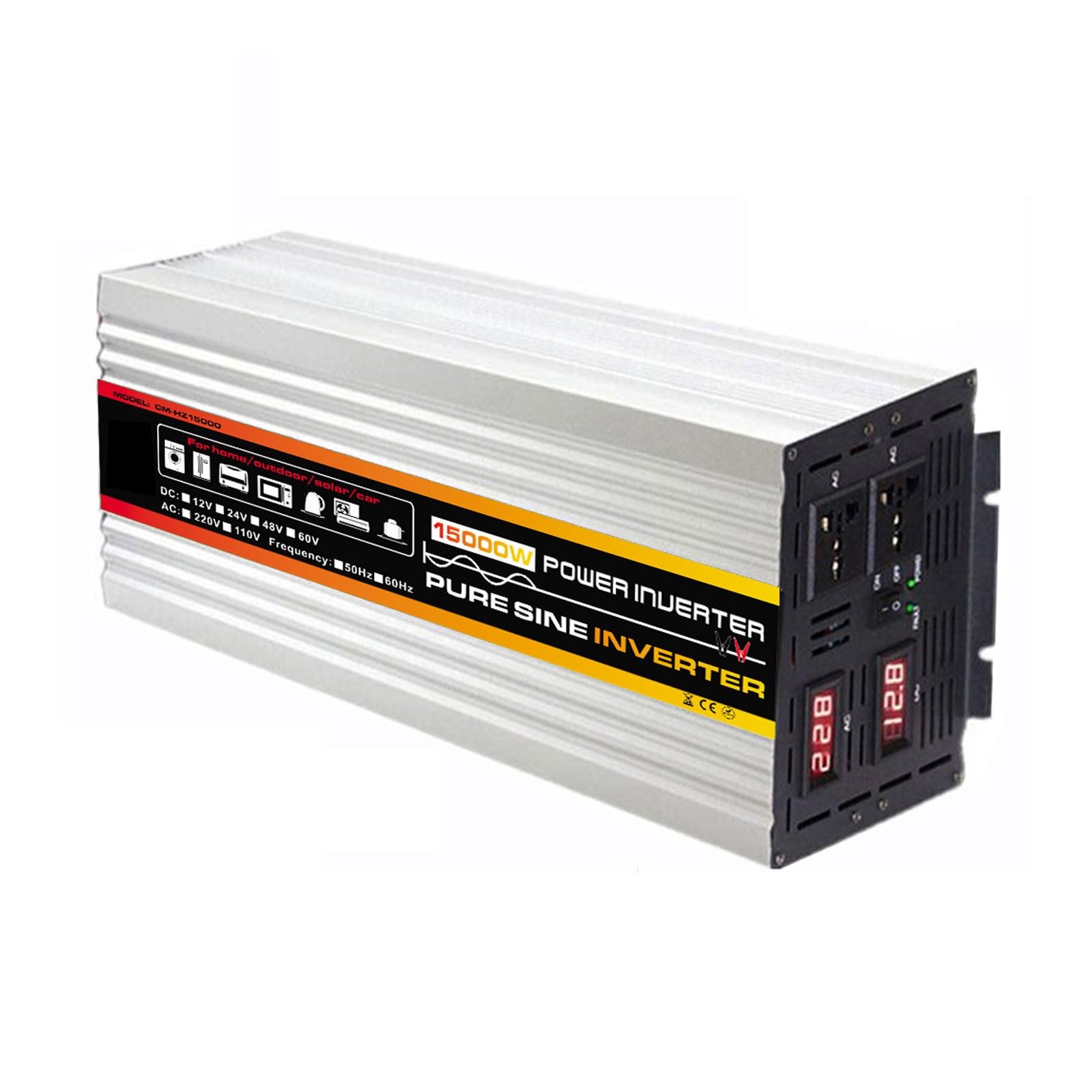 Aecorbir 15000W Peak Pure Sine Wave Power Inverter