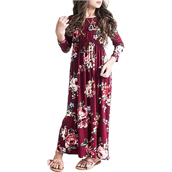 Amazon.com: Noomelfish Girls Long Sleeve Maxi Dress Solid Color Casual Long Dresses with Pockets, Khaki, Size 7-8 Years: Clothing, Shoes & Jewelry Amazon.com: Noomelfish Girls Long Sleeve Maxi Dress Solid Color Casual Long Dresses with Pockets, Khaki, Size 7-8 Years: Clothing, Shoes & Jewelry