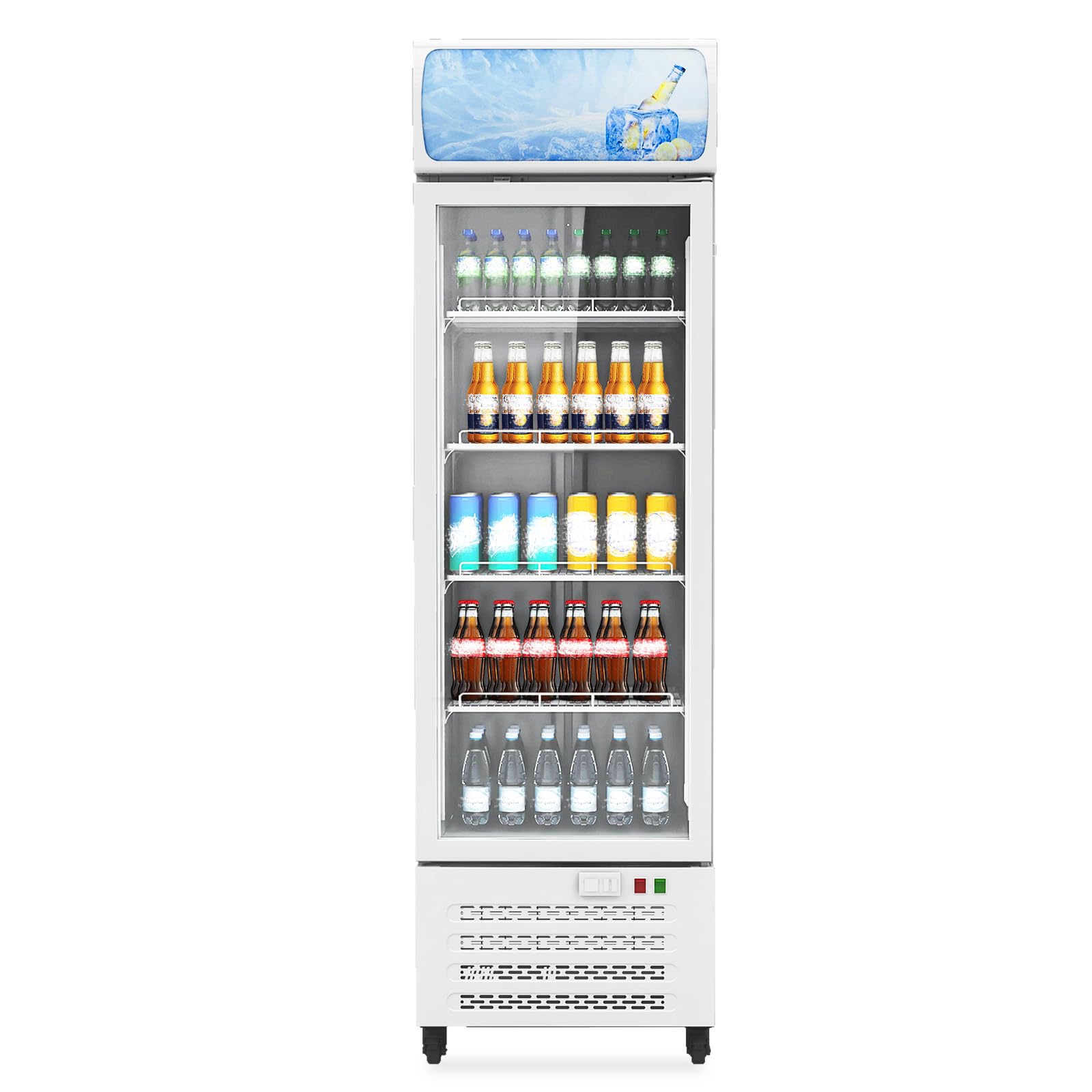 Photo 1 of ***UNABLE TO TEST***GAOMON Commercial Refrigerators Display Fridge 12 Cu.ft, Beverage Refrigerator and Cooler with Adjustable Removable Shelves and LED Light for Home, Store, Gym, Bar or Office, Single Swing Door