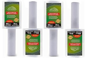 CHUANGSEED 4-Pack Industrial Mini Clear Stretch Wrap Film 80 Gauge 5.1" 1000ft for Pallet Wrap, Durable Self-Adhering Packing