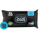 DUDE Wipes - Flushable Wipes - 1 Pack, 48 Wipes - Unscented Extra-Large Adult Wet Wipes - Vitamin-E & Aloe for at-Home Use - 