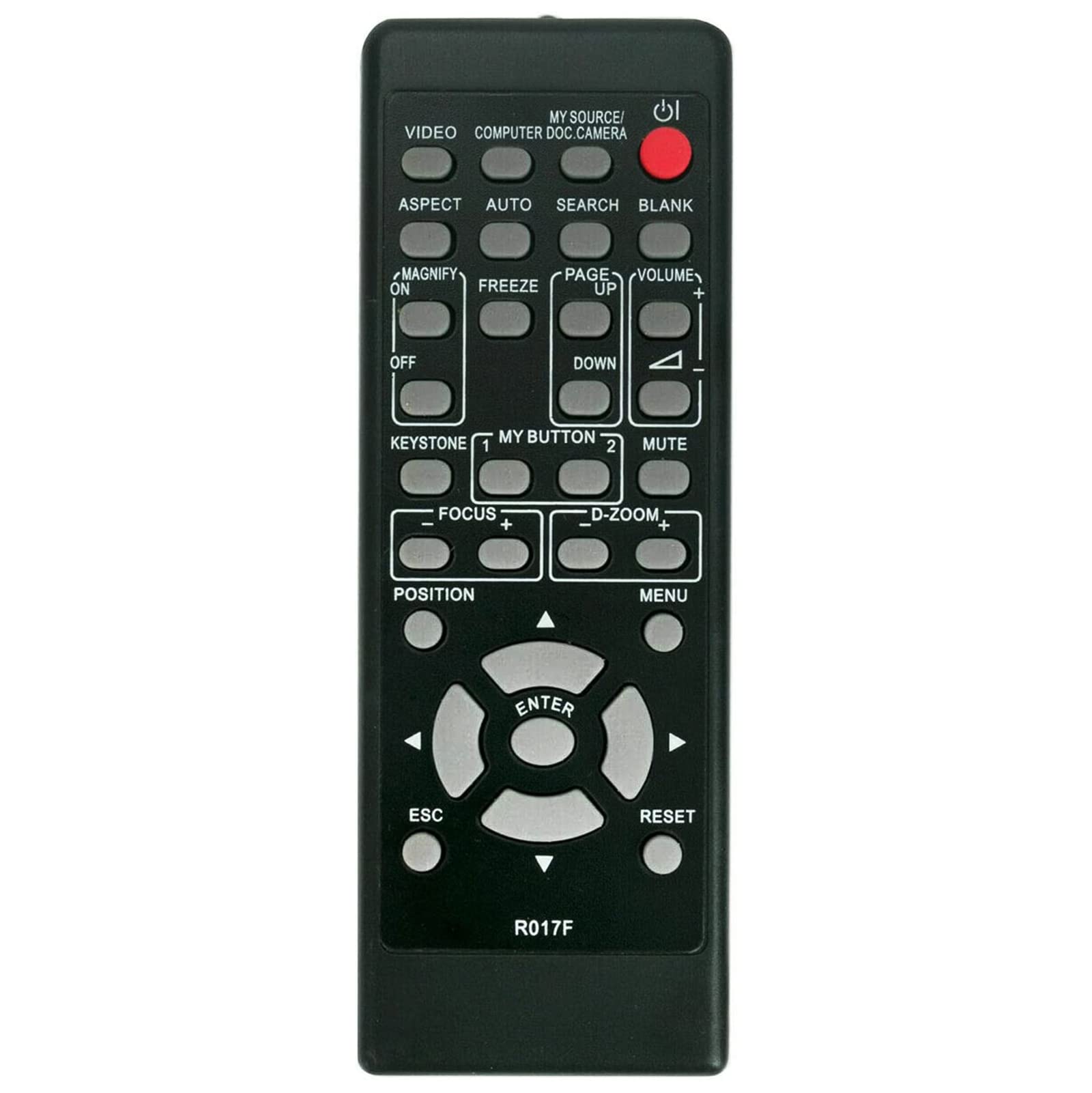 R017F Replacement Remote Control Fit for Hitachi Projector CP-A222WN CP-A222WNM CP-A302WN CP-A302WNM CP-AW252WN CP-AW252WNM CP-AW2519N CP-AW2519NM CP-A222WN CP-A222WNM CP-A302WN CP-A302WNM