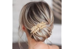 Gorais Gold Leaf Wedding Hair Comb Leaves Bridal Hair Piece Bride Hair Accessories for Women and Girls