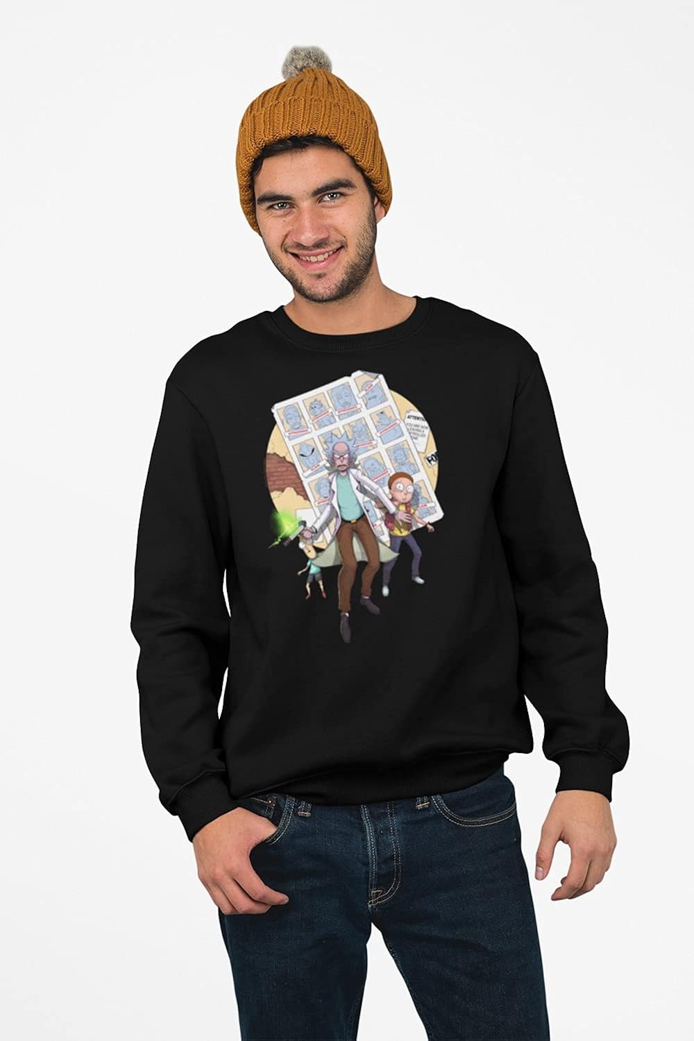 Ripple Junction Rick and Morty Ricks of Futures Past Teratophile 1st Adult Sweatshirt: Clothing
