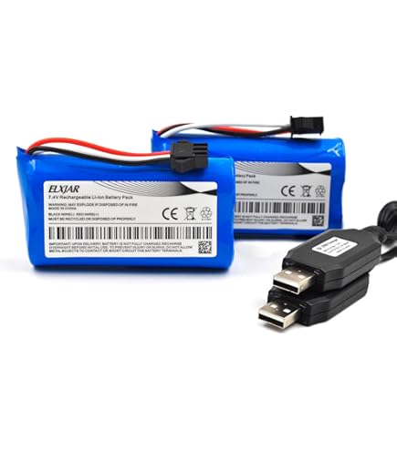 2x 7,4V 1500mAh Batteria Agli Ioni Di Litio SM-4P Spina USB - Foto 8