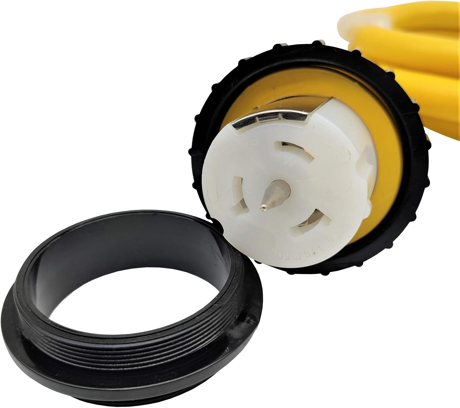 Parkworld 62176 Shore Power Adapter Generator 30A L14-30P Male to Marine 50A SS2-50R Female with Locking Ring (10FT): Sports & Outdoors