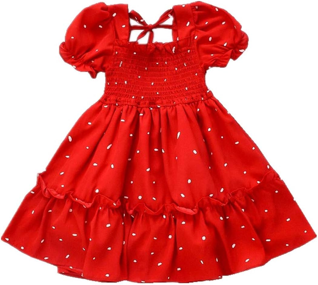 Allskid 15 Anni Bambine Ragazze Vestiti Estate Manica Corta A Pois