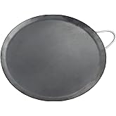 Comal Para Tortillas Grandes Para Estufas for Tortillas y Quesadilla Carbon Steel Heavy Duty Metal Handle (10 Inch)