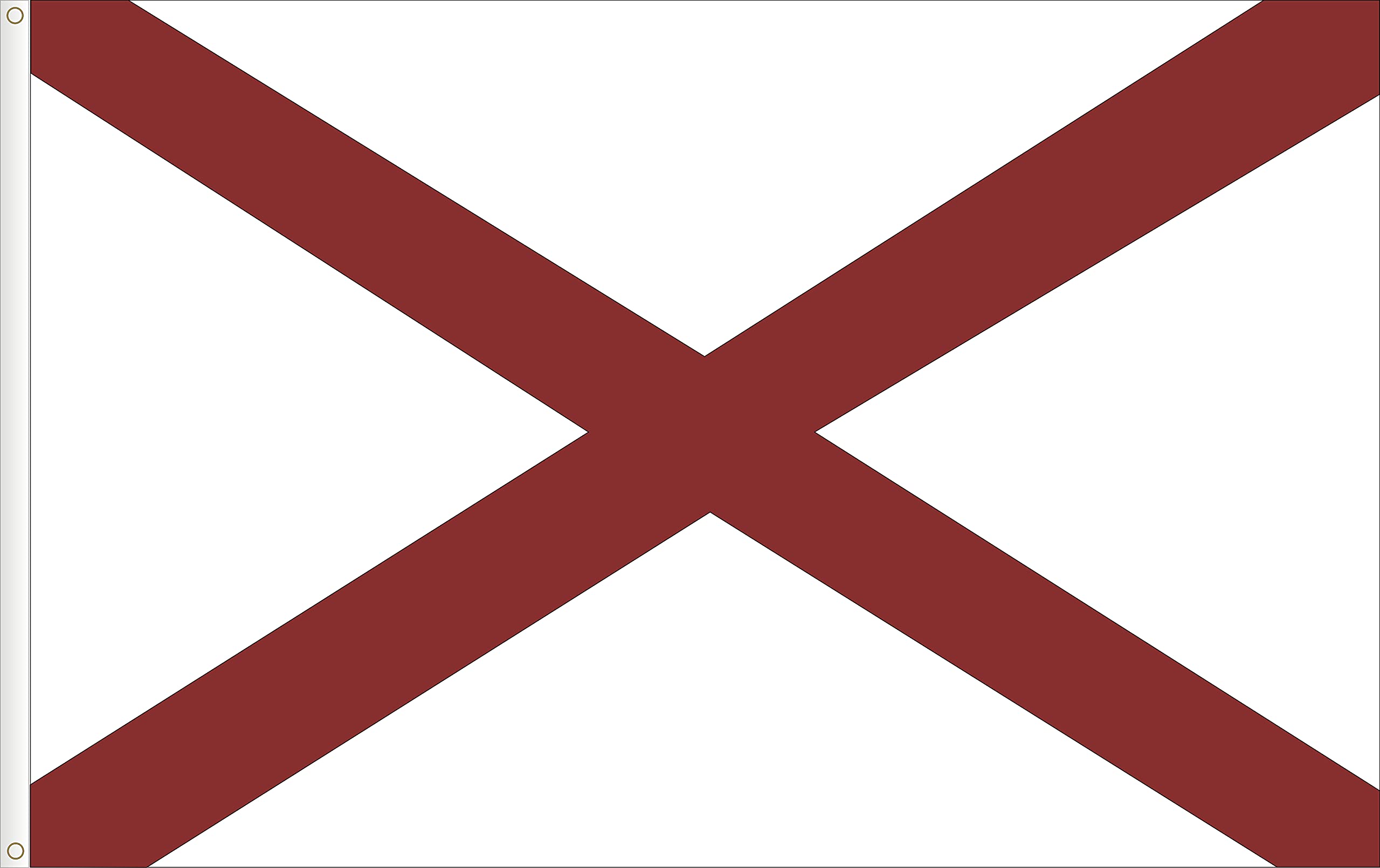 SAINT PATRICK CROSS FLAG. IRELAND. SATIN PREMIUM QUALITY 100D. LARGE SIZE 3X5´