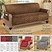 Collections Etc Micro Fleece Quilted Furniture Protector Cover with Pockets, Chocolate, Recliner