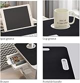 CSYY Upgraded Bed Table Laptop Desk Foldable Tray with USB Port Black view 2