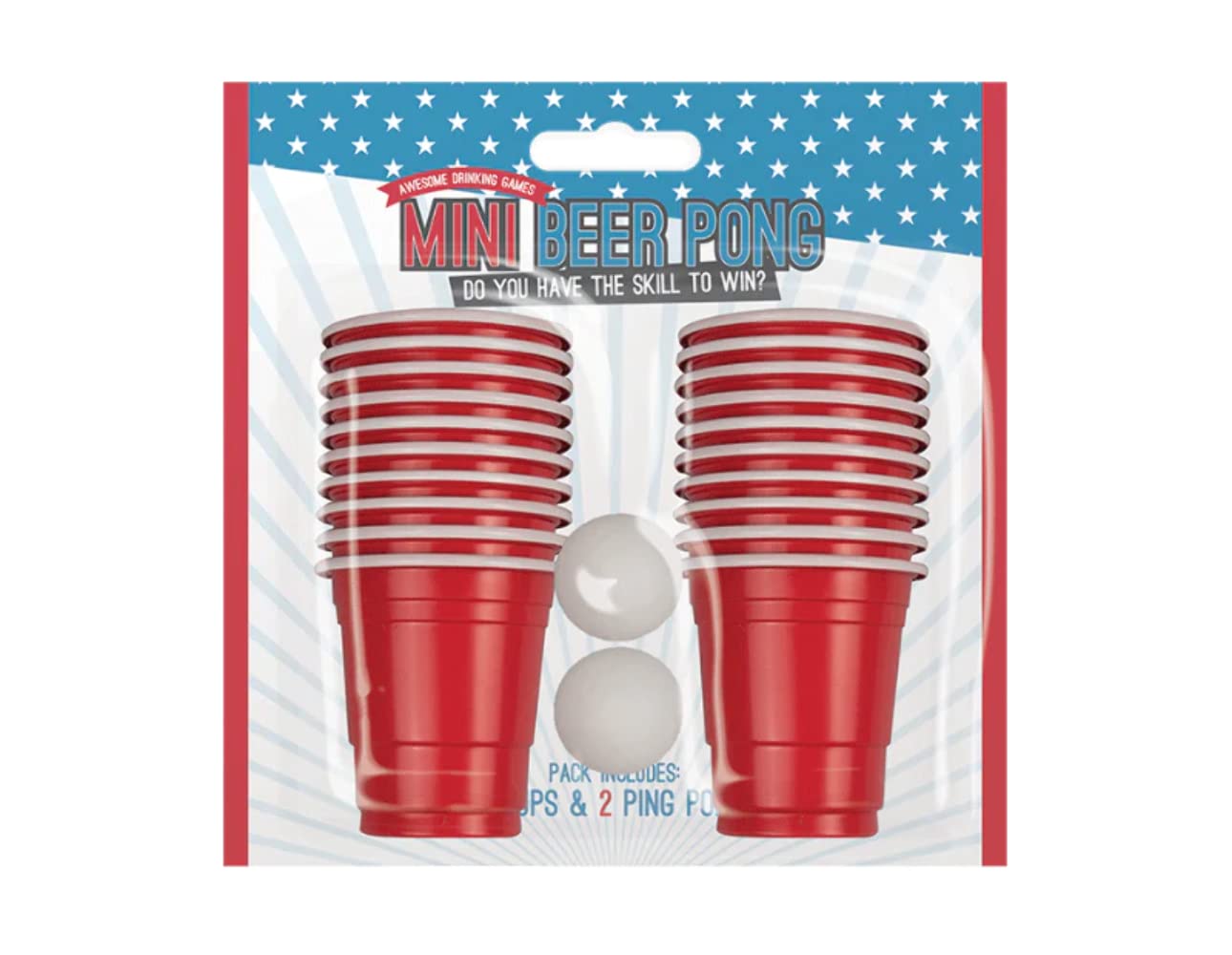 GIFTS & GADGETS 22pc Mini Beer Pong Set Party Drinking Game Red Cup Beer pong Xmas Indoor