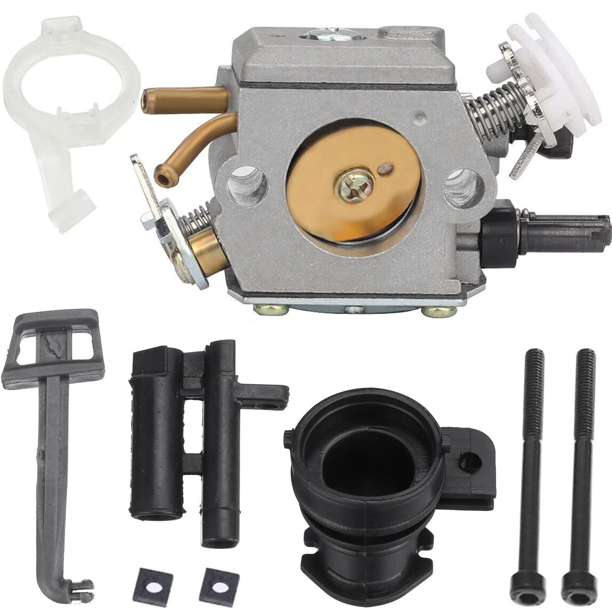 ZAMDOE Carburetor for Husqvarna 362 365 371 372 372XP 372XPW Chainsaw, replace HD-12 HD-6 503283203 503281801, with Intake Manifold Kit
