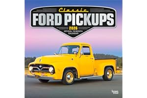 Classic Ford Pickups OFFICIAL | 2026 12 x 24 Inch (Hanging) Monthly Square Wall Calendar | Foil Stamped Cover | Plastic-Free | BrownTrout | Motor Truck