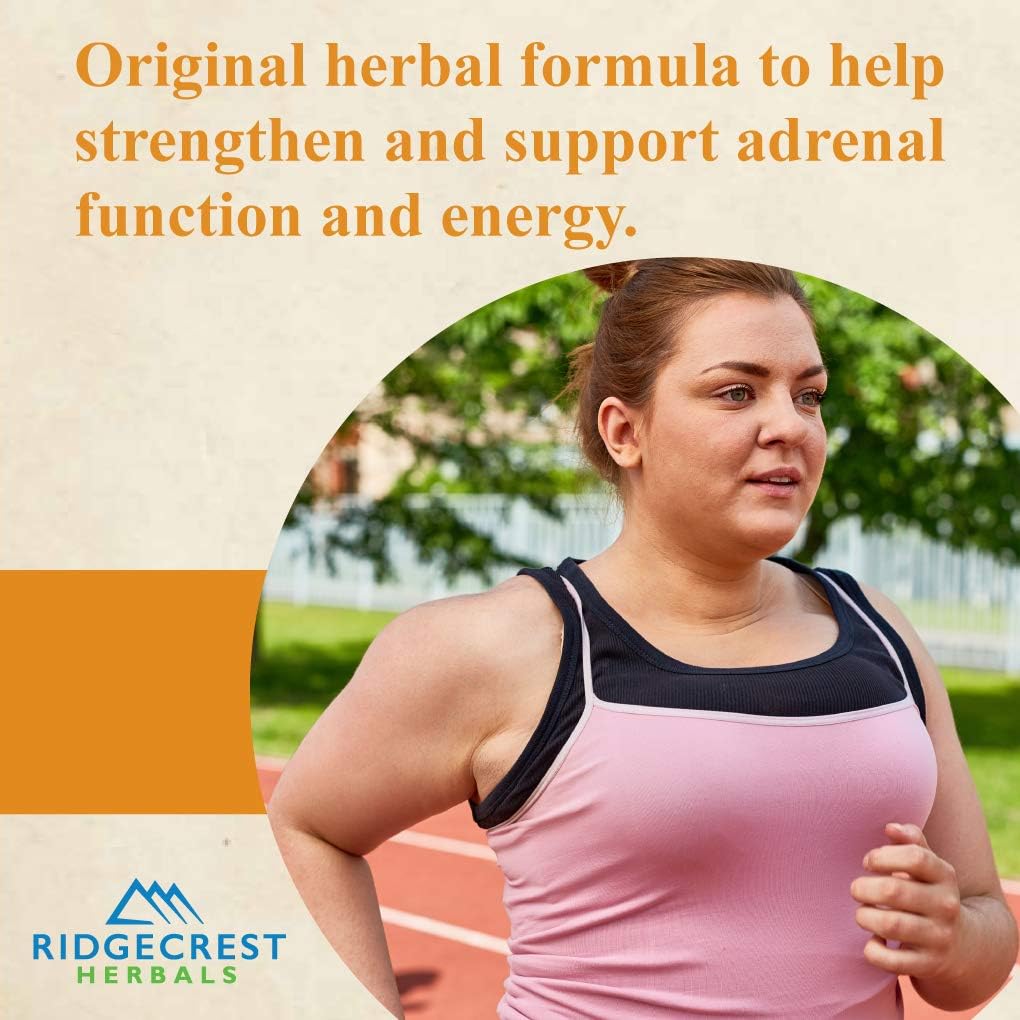 RidgeCrest Herbals Adrenal Fatigue Fighter, Adaptogen Stress Support, 60 Vegetarian Capsules: Health & Personal Care