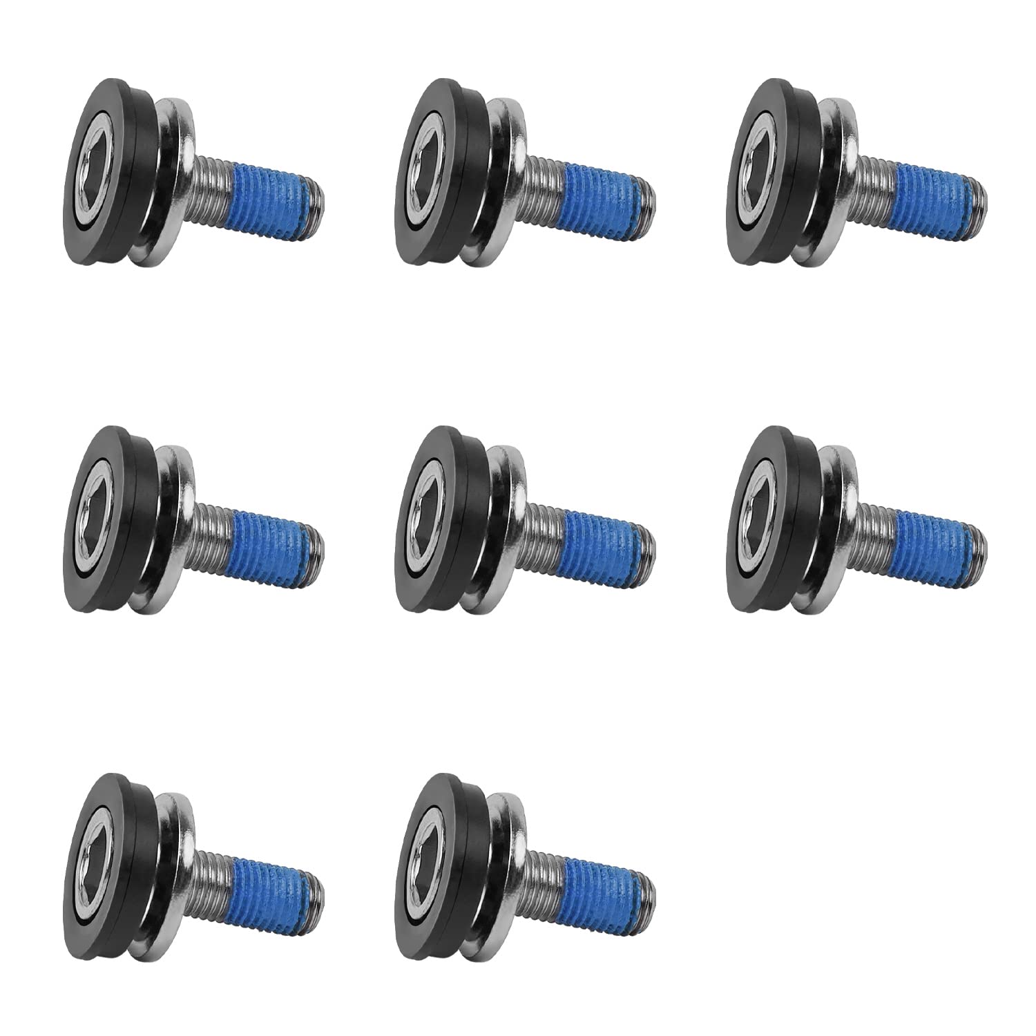 KLEHOPE 8 Pieces Crank Screw M8, Bike Crank Bolt, Bike Bolts Bicycle Bottom Bracket Bolt, M8 Thread, Aterproof, Sandproof - for All Square Cranksets and Bottom Brackets