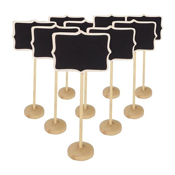 TOOGOO(R) MINI Small Blackboard Chalkboard Wooden Message Board Holder