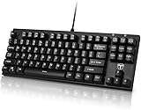 [Water-Resistant] VicTop Mechanical Gaming Keyboard, 87 Quickfire Keys Blue Switches Waterproof Keyboard with Full Anti-ghosting Keys and Key Cap Puller for Gamers and Typists