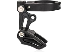 1 PCS Lexziuo Bicycle Single-Disc Chain Guide Kit, Adjustable Clamp, Wear-Resistant, Black Mountain Bike Chain Stabilizer Pro