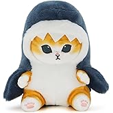 CNAANA Kawaii Shark Cat Plush Toy Stuffed Animal Doll, Soft Pillow for Boys & Girls (Shark cat, 11.8in)