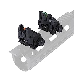 Fiber Optic Sights,Flip Up Front and Rear Backup