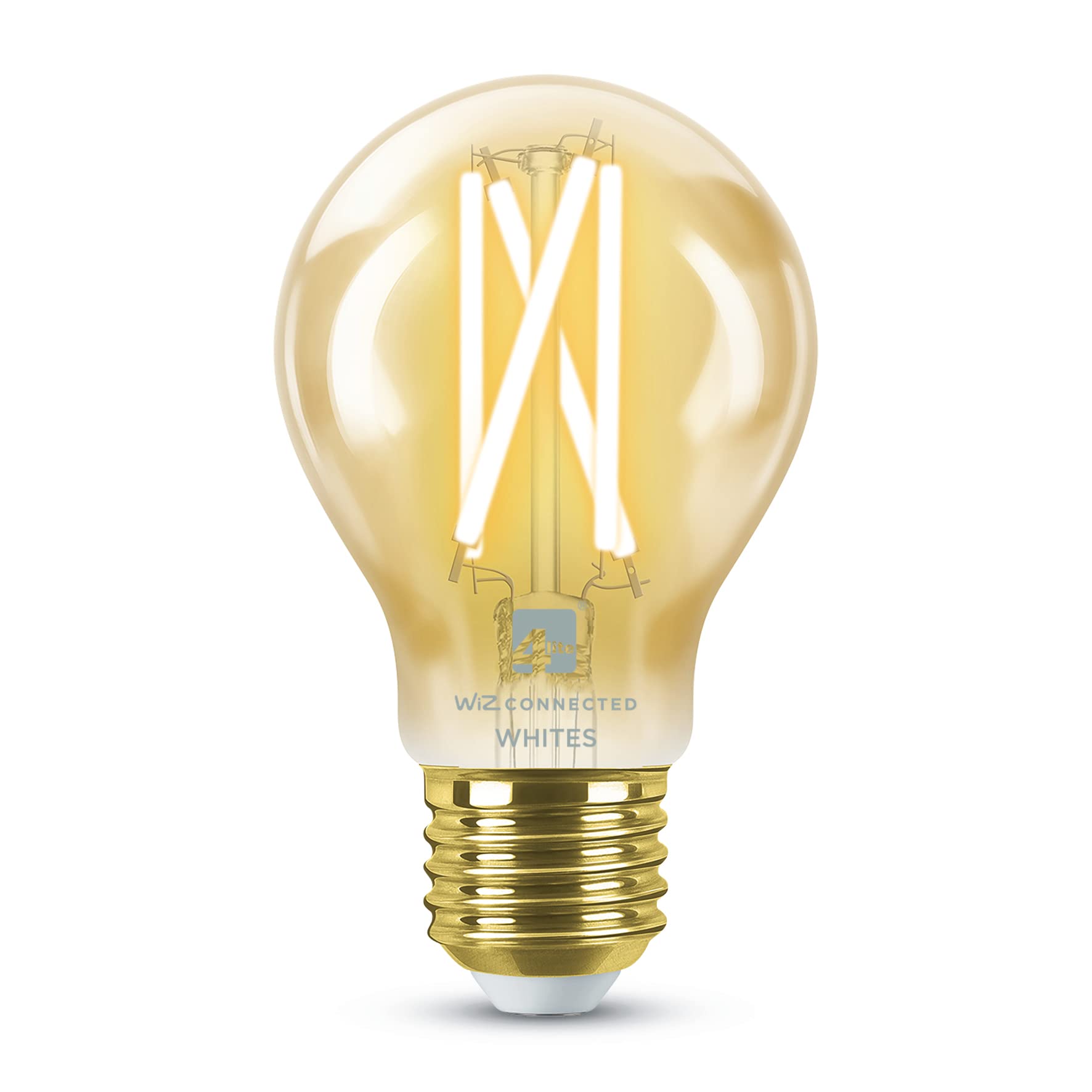4lite Smart A60 E27 Amber Filament LED Bulb (7W) Dimmable 640Lm 2000-5000K Tuneable White, Wi-Fi/Bluetooth Controlled with Screw Fitting - 4l1/8044 — image 1