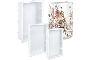 KISREL Large Rectangular Resin Molds, Epoxy Resin Casting Deep Silicone Mold, Large Molds for Flower Preservation, Deep Pour Molds for Furniture Decoration, DIY Wedding Bouquets, Valentine's Day Gifts