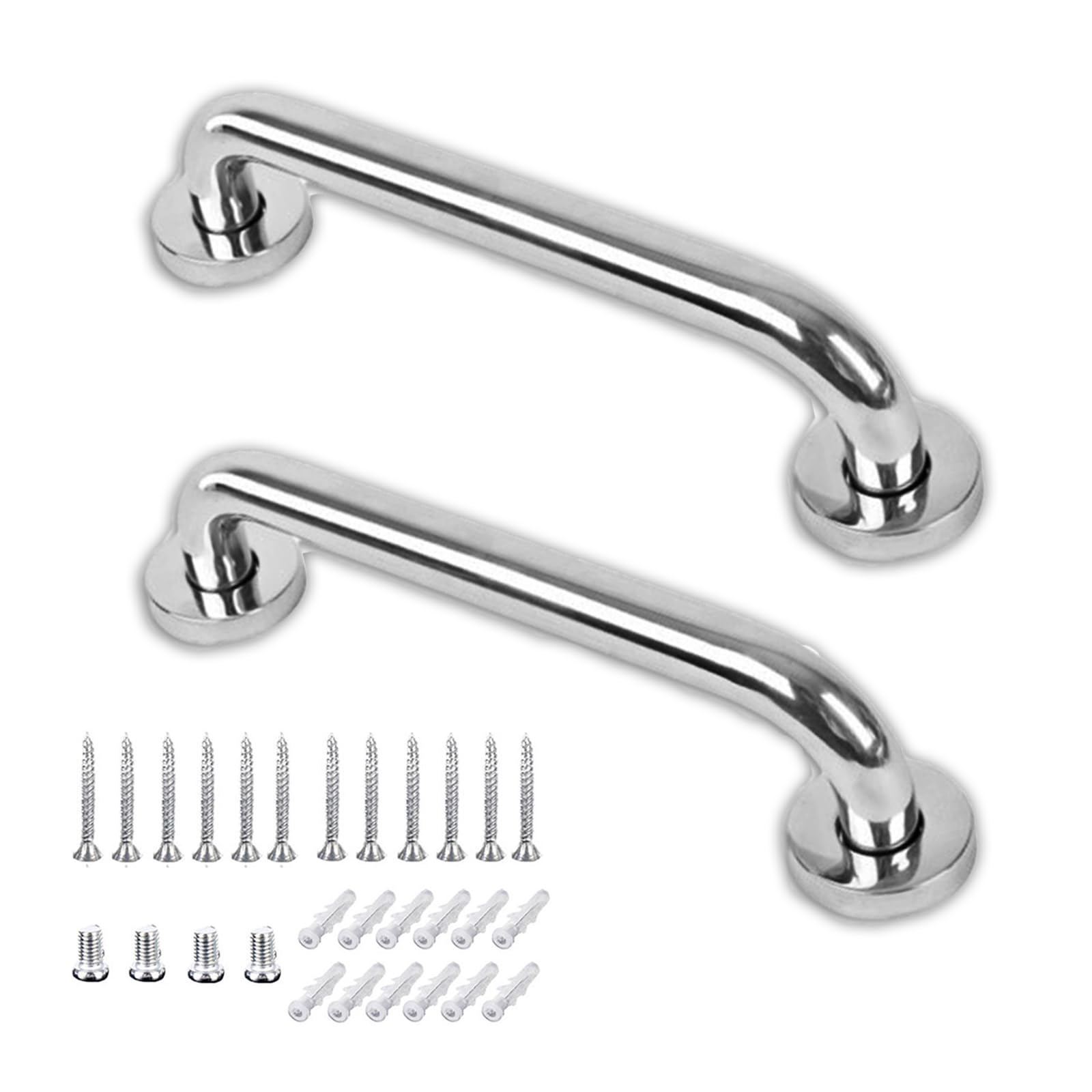 DALAETUS 2 Pcs Grab Bar for Bathroom,Shower Safety Handle Support,Stainless Steel Bathroom Balance Grab Bar for The Elderly,Children,The Persons with Disabilities and Injured