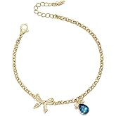 XUPING Gold Infinity Bracelet for Women 14k Gold Plated Tennis Bracelet Cubic Zirconia Rhinestone Dainty Jewelry Gift