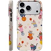 Case for iPhone 17 Pro - [Drop Protection Phone Cover] - Hybrid Case for Girl Women - Cute Cat Playful
