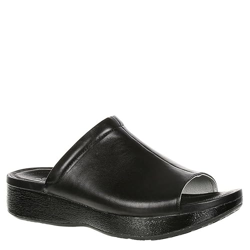 Amazon Com 4eursole My Time Women S Black Leather Slide Sandals