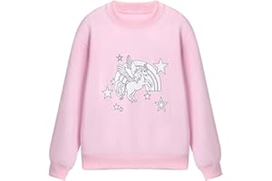 WELAKEN Girls Sweatshirts Long Sleeve Pullover Crewneck Tops Shirts
