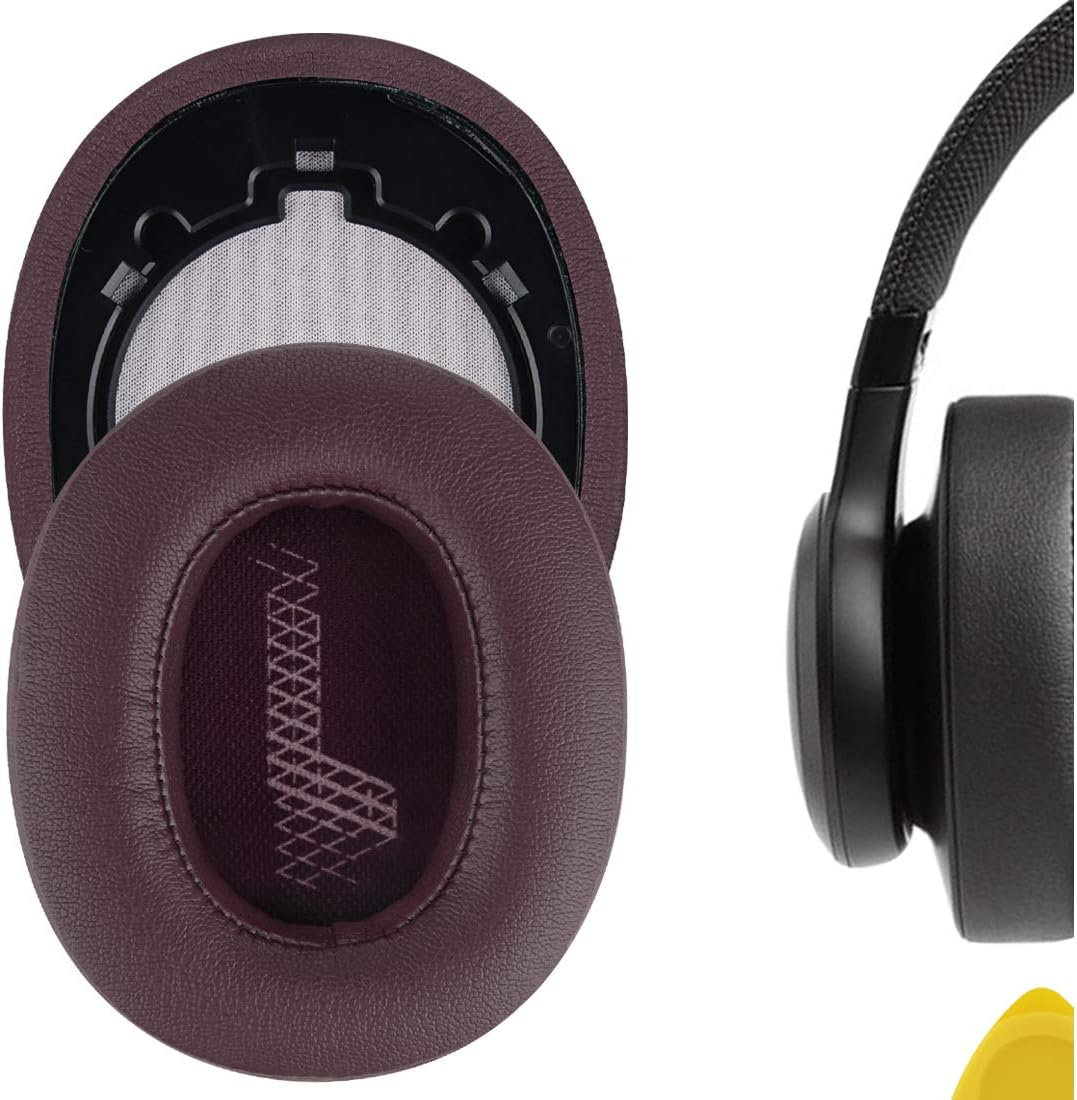 Geekria Replacement Ear Pads for JBL LIVE 500BT Headphones Ear Cushions, Repair Parts (Red)
