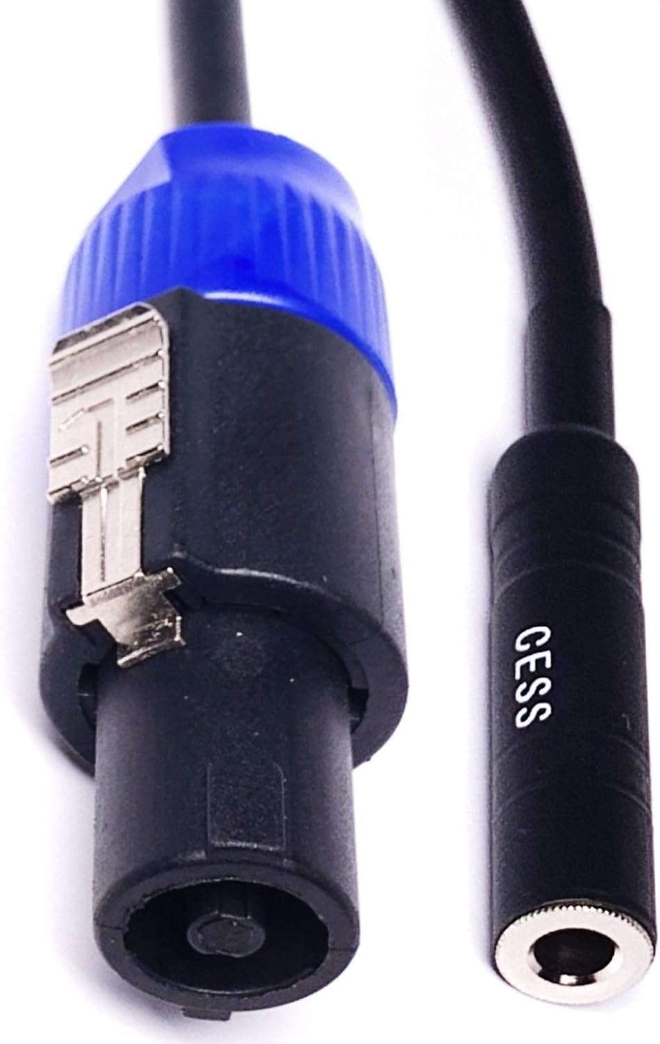 CESS-025 1/4 TS Female To Speakon Speaker Cables - Speakon to 6.35 mm Mono Jack Adapter - Speaker Plug Adapter 1/4" To Twist Lock Speak-On - 2 Pack: Musical Instruments