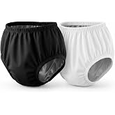 Adult Diaper Covers Waterproof for Incontinence, Reusable Plastic Pants S | Adult Plastic Diaper Covers, Leakproof Rubber Incontinence Pants Special Needs, Washable Underwear Protective Overnight 2Pcs