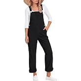 luvamia Corduroy Overalls for Women Loose Fit Baggy Straight Casual Adjustable Straps Bib Jumpsuit Overalls with Pockets