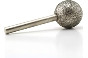 ILOVETOOL 25 mm Dia Spherical Head Diamond Grinding Bit Coated Mounted Points Round Ball Burs Grit 80 Shank 6mm Coarse Tools for Stone