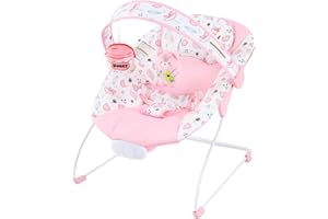 Otrolepota Baby Bouncer, Infants Bouncy Seat with Music and Vibrations,Baby Rocker for Newborns Indoor Outdoor Use 0-6 Months Up to 20 lbs