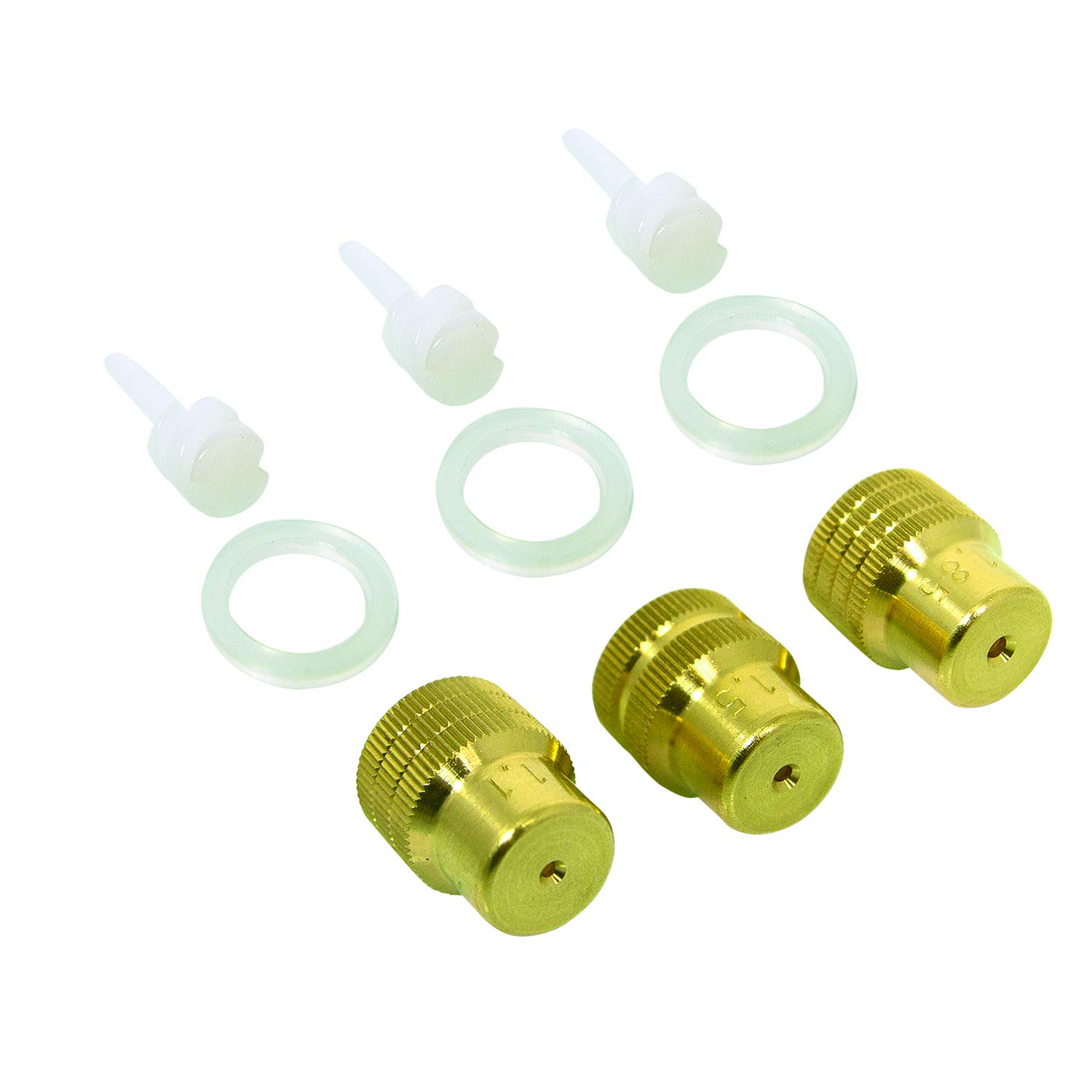 Mesto Nozzle Set 2302 (3 Brass Hollow Cone Nozzles with 1.1/1.5/1.85 mm Bore) # 2302