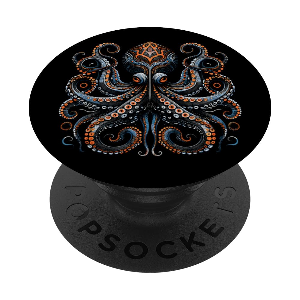 Intricate Octopus Anatomy - Stunning Marine Life Art Design PopSockets Swappable PopGrip
