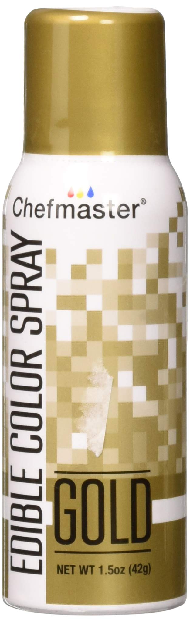 Chefmaster Edible Spray Cake Decorating Color 1.5oz Can Metallic Gold