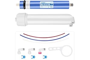 YKMGON 1812-75GPD Reverse Osmosis Membrane Kit with RO Membrane Housing,Wrench,1/4" Quick-Connect Fittings,Check Valve and Wa