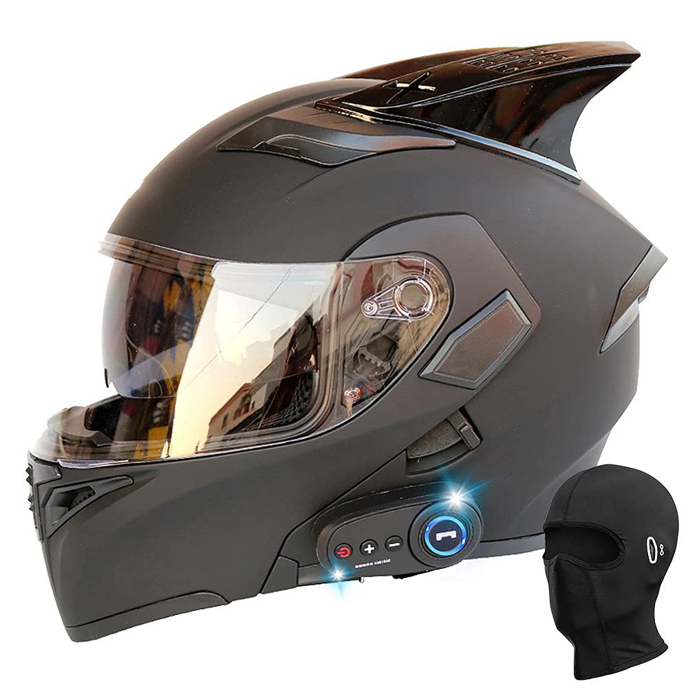 Bluetooth Modular Helmet with Horns Full Face