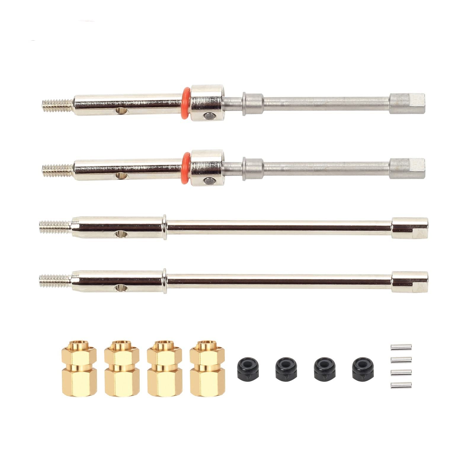 RCAWD steel 4.5mm longer front & rear CVD drive shaft axle for Axial 1/24 SCX24 crawlers Upgrades Parts