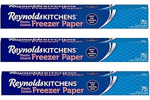 Reynolds Kitchens Plastic Coated Freezer Paper (75 Sq Ft, Pack of 3)