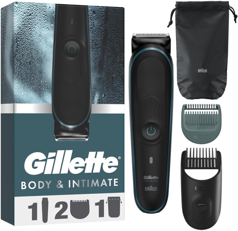 Gillette Intimate Trimmer i5 Pubic Hair & Body Groomer, Waterproof Cordless