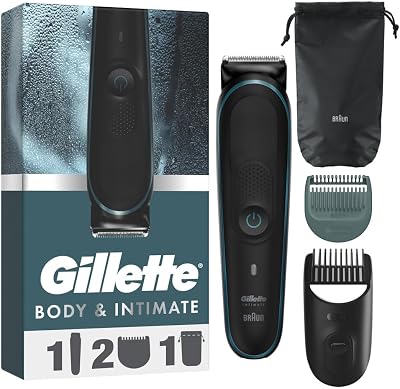 Gillette Intimate Trimmer i5 Pubic Hair & Body Groomer, Waterproof Cordless