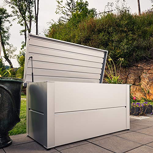 ILESTO Benjamin Auflagenbox/Garten Kissenbox Wetterfest Gartenkiste 783 Liter, Metall Auflagenbox verstärktem Deckel… – Bild 5